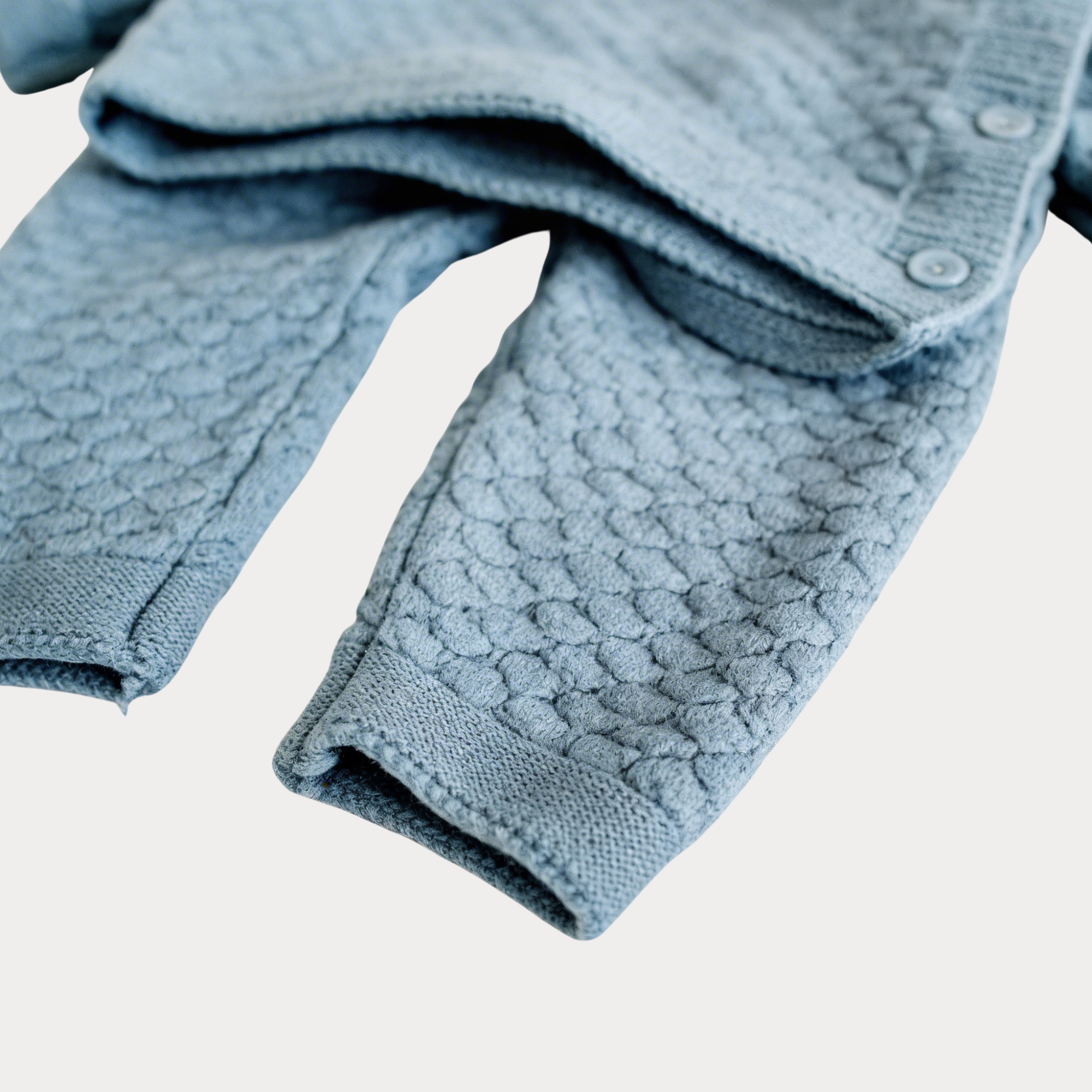 AI-generates product visualization - Textured Knit Two-Piece Set — Dusty Blue