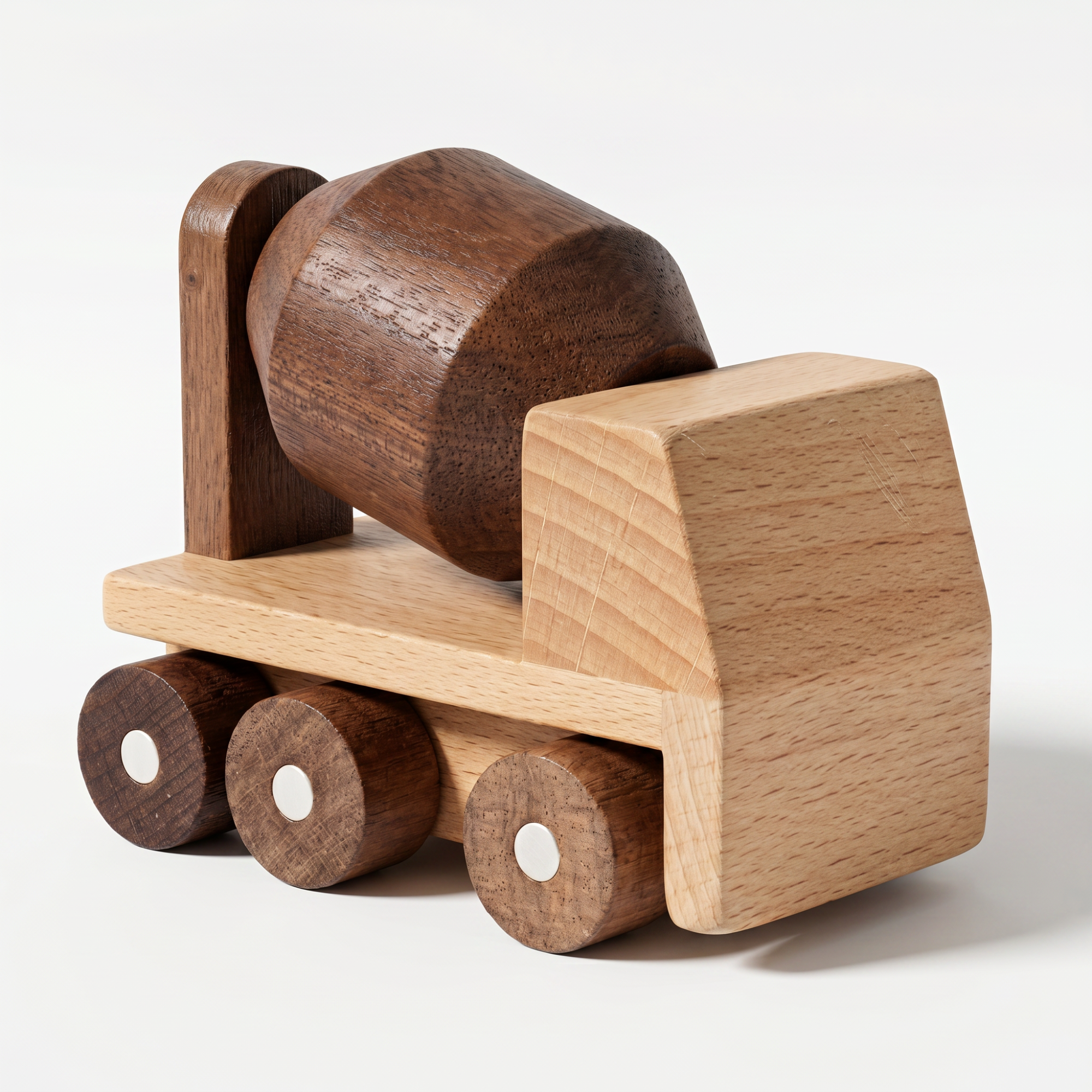 AI-generates product visualization - Wooden Cement Mixer Push Toy