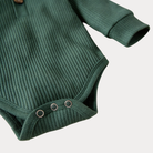 AI-generates product visualization - Ribbed Romper Set — Forest Green