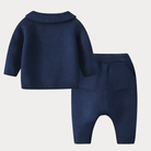 AI-generates product visualization - Cable Knit Sweater Set — Navy