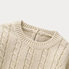 AI-generates product visualization - Cable Knit Sweater Set — Warm Oat