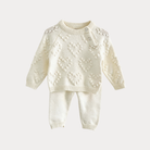 AI-generates product visualization - Pom Heart Knit Set — Ivory