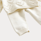 AI-generates product visualization - Pom Heart Knit Set — Ivory