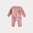 AI-generates product visualization - Pom Heart Knit Set — Dusty Rose