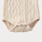 AI-generates product visualization - Cable Knit Romper Set — Warm Ivory