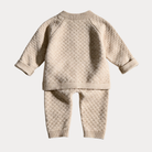 AI-generates product visualization - Textured Knit Two-Piece Set — Warm Oat