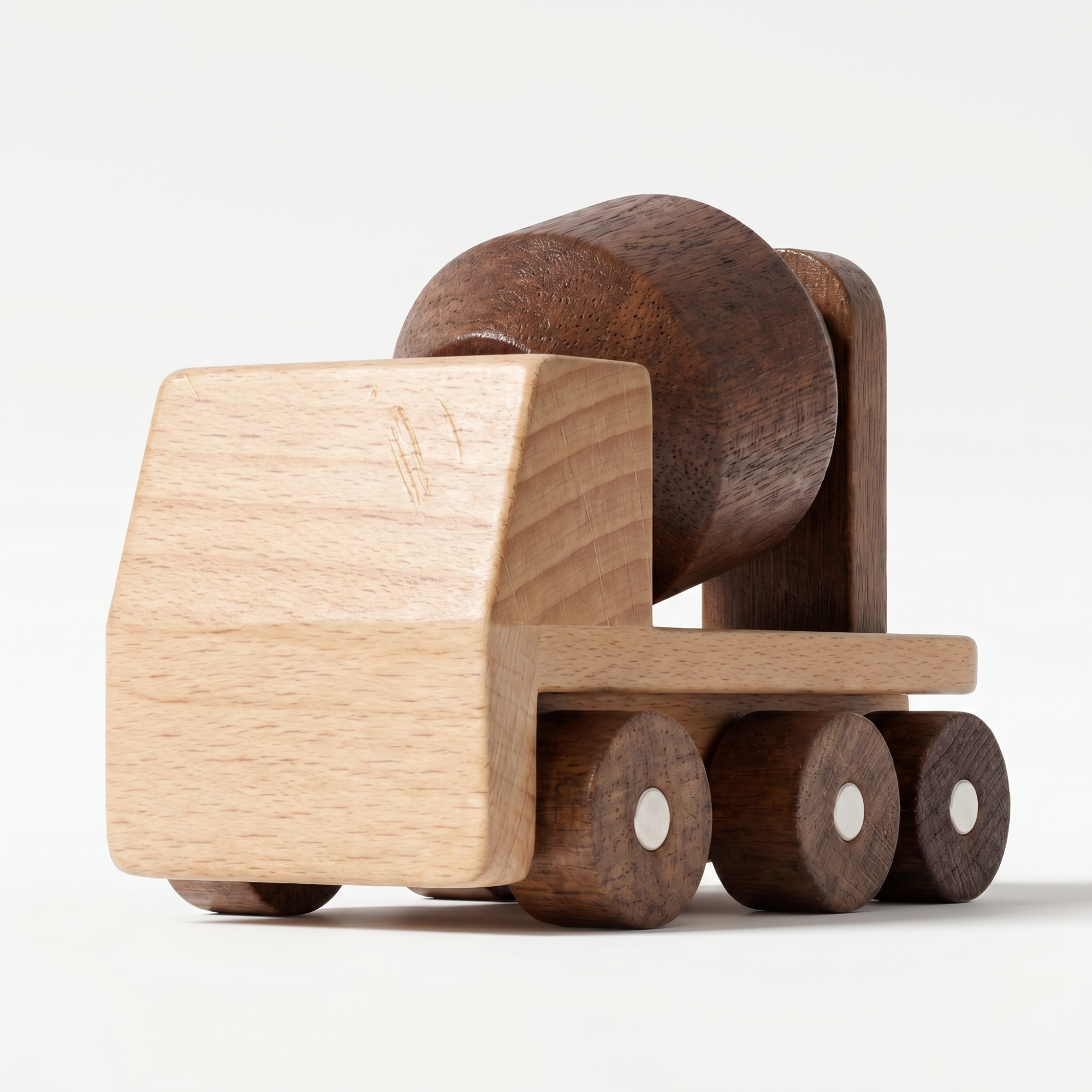 AI-generates product visualization - Wooden Cement Mixer Push Toy 