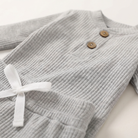 AI-generates product visualization - Ribbed Romper Set — Light Grey