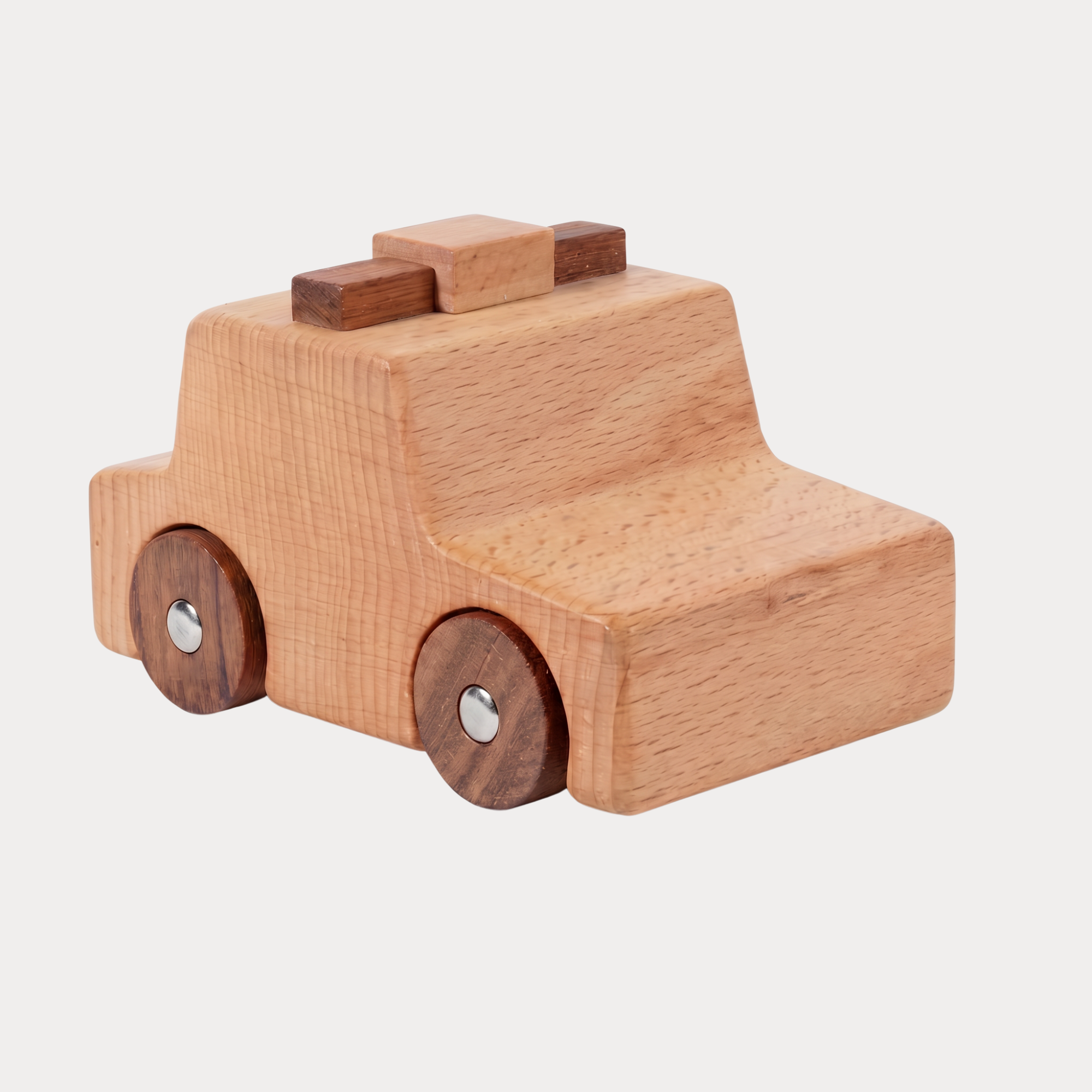 AI-generates product visualization - Wooden Push Car Toy
